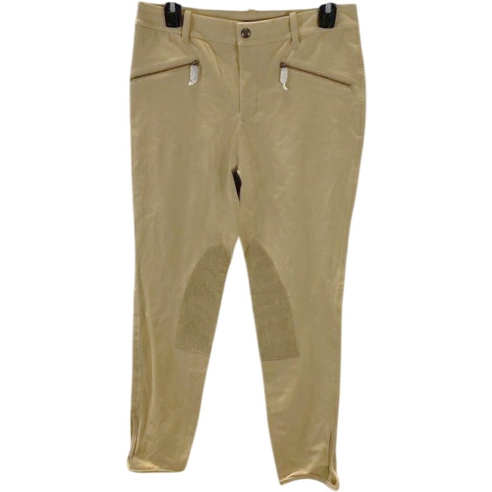 NEW! $298 Vintage Ralph Lauren Equestrian Riding Pants! 6  Tan With Suede Knees